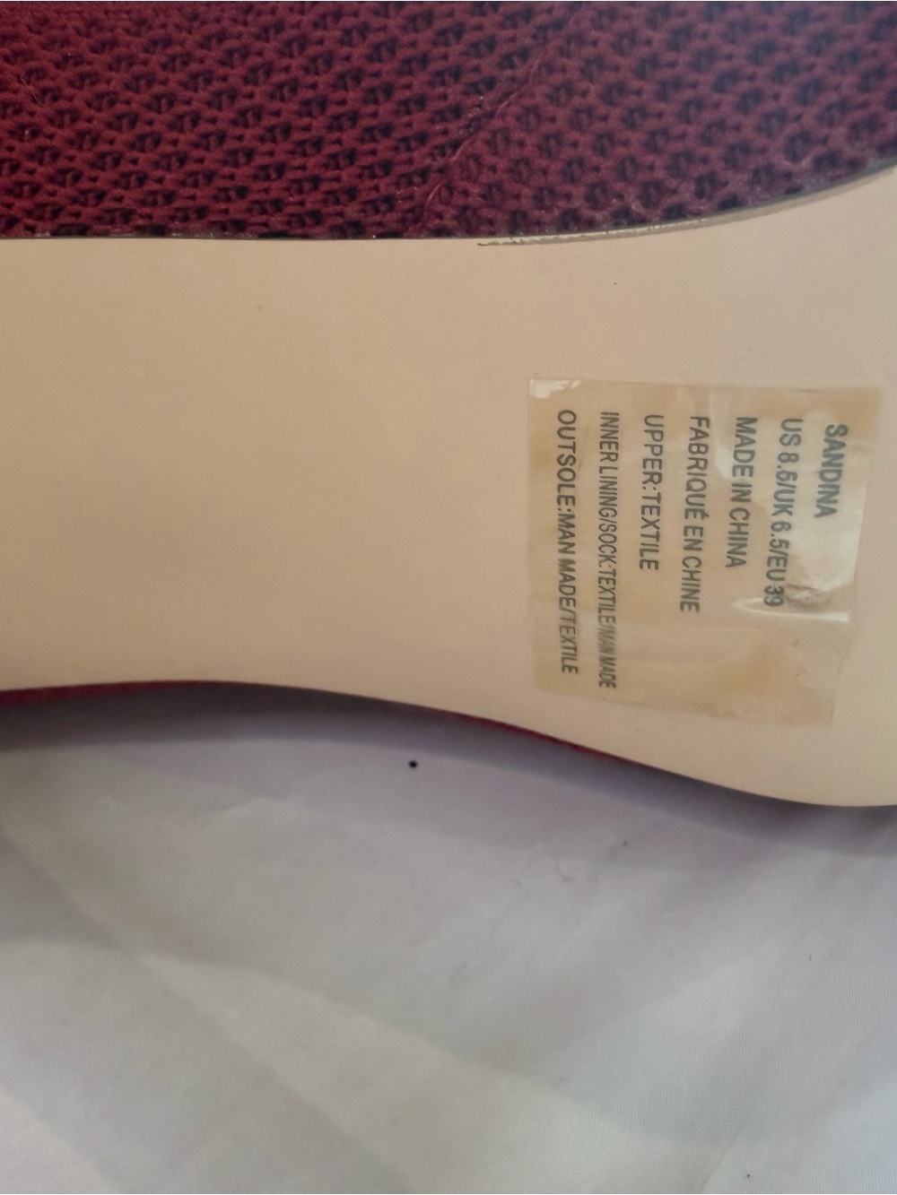 JustFab Red Knit Peep Toe Sock Booties Stiletto Heels Size 8.5 - Picture 4 of 5